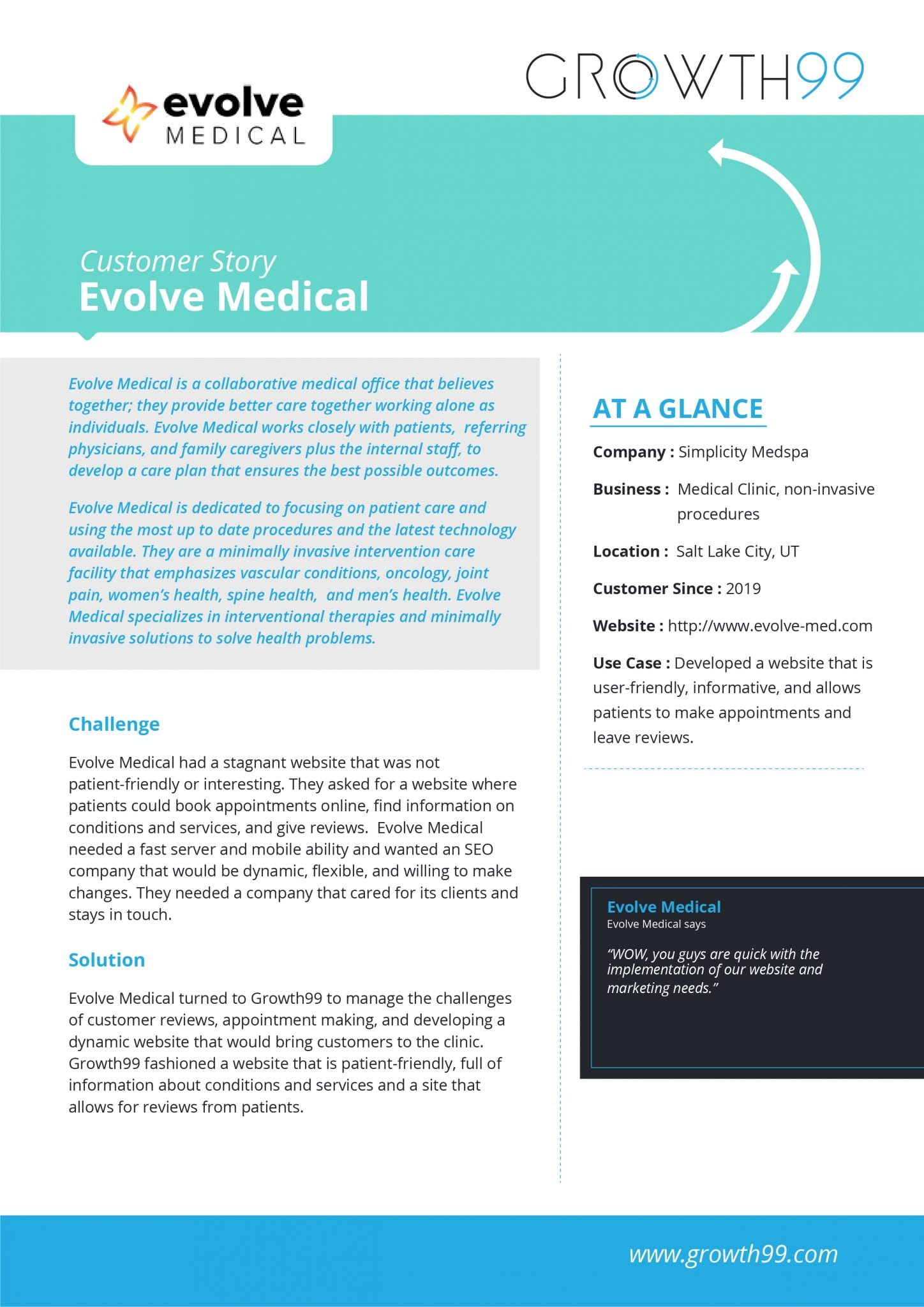 Evolve Medical Case Study Evolve Medical Case Study