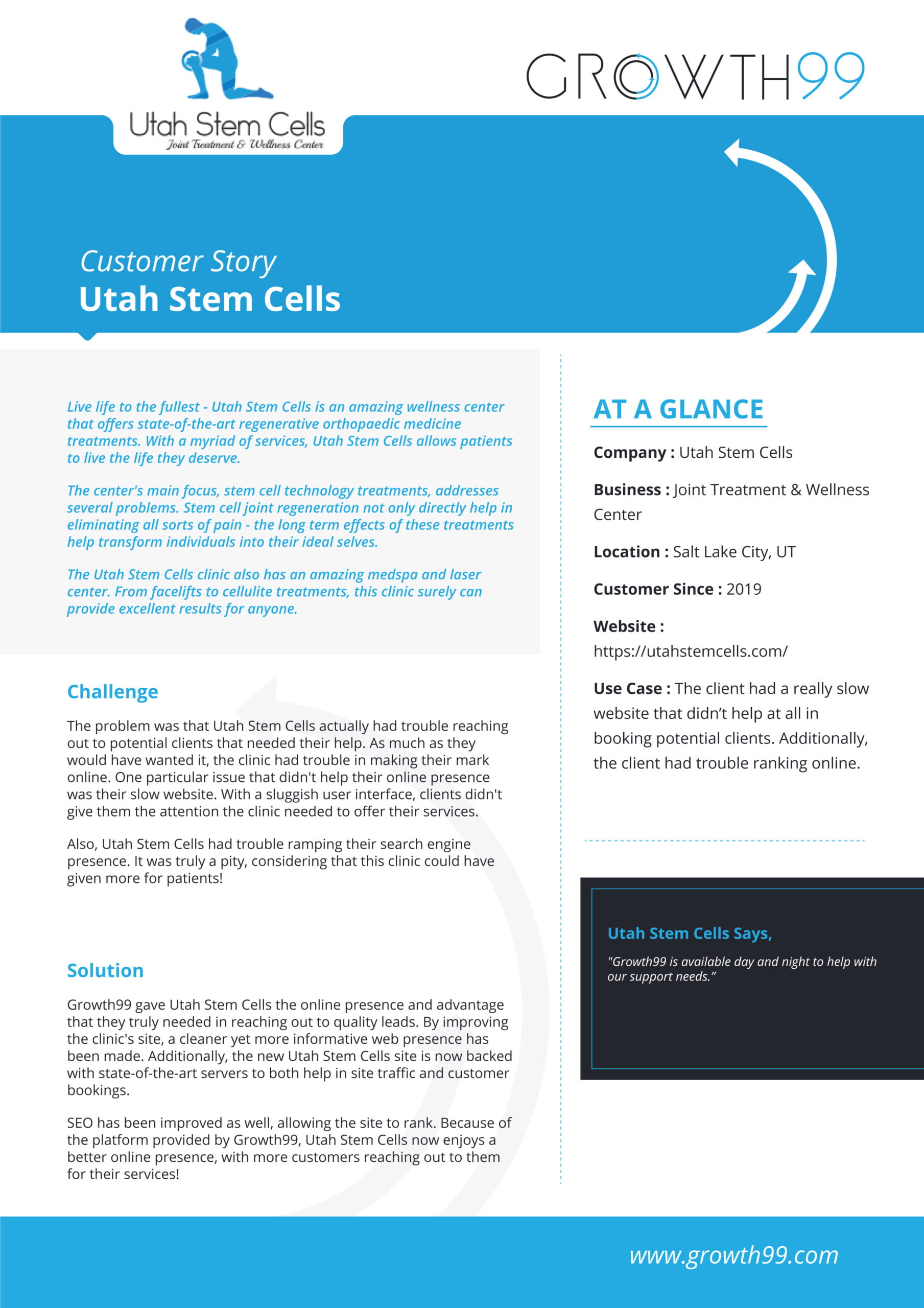 Utah Stem Cells Case Study Utah Stem Cells Case Study