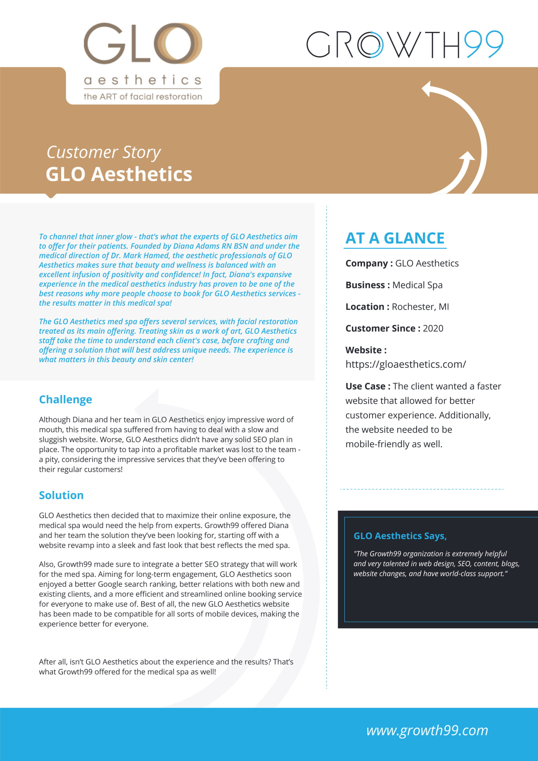 GLO Aesthetics Case Study GLO Aesthetics Case Study