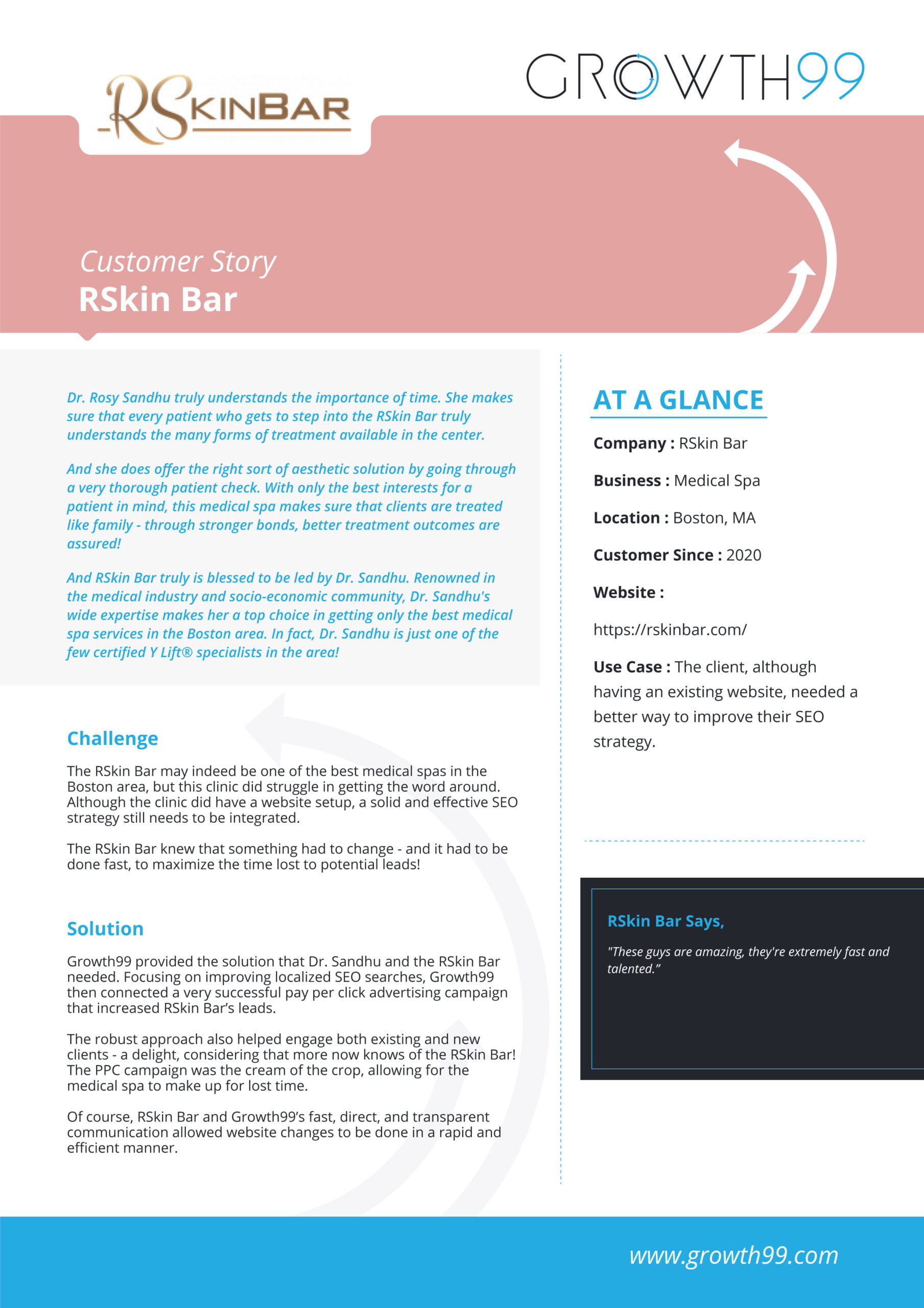 RSkin Bar Case Study RSkin Bar Case Study